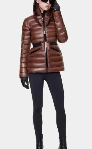 WOMEN'S RECYCLED GLOSS LIGHT WEIGHT DOWN JACKET &DETACHABLE SLEEVES