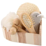 Holiday gift Heart-shaped bath set Gloves Scrub towel Bath set Business bath set