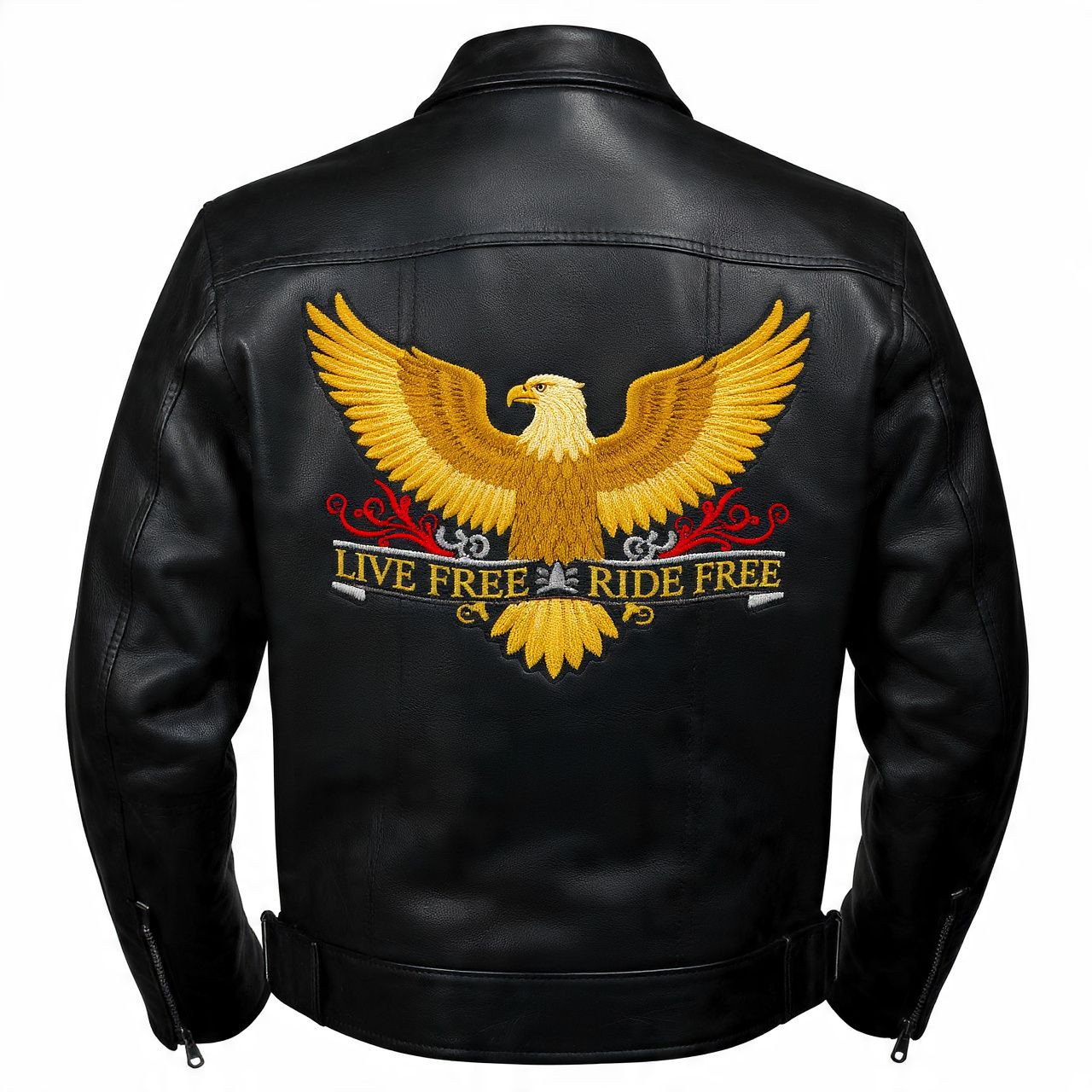 Free Ride Token Buy Live Free Ride Free Eagle Large Biker Patch - Gold/red/black ...