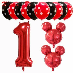 1-9st Baby Shower Birthday Party Decor 32inch Number 1 Foil Balloons Supplies Baby boy Girl balls