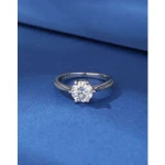 1 Carat D New Model 925 Sterling Silver Moissanite Ring Luxury Jewelry Adjustable Size Engagement Ring For Women