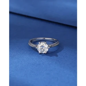 1 Carat D New Model 925 Sterling Silver Moissanite Ring Luxury Jewelry Adjustable Size Engagement Ring For Women