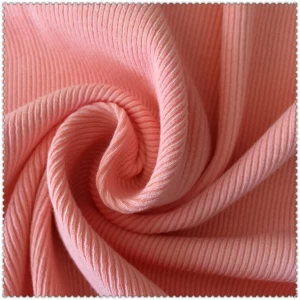 100% cotton 3*3 knitted rib for waist and band fabric