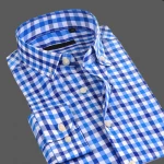 100% cotton mens dress long sleeve shirts plaid casual work mens dress shirt