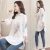 Import 100% Cotton Plus size Feather Embroidery White Long Blouse Women 3/4 Sleeve Art Loose Ladies Office Work Tops Button Down Shirts from China