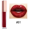 12 Colors Easy to Waterproof Long Lasting Vegan Private Label Kiss Proof Glitter Lipstick