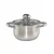 Import 12 pcs Stainless Steel European Cookware Set Cooking Pots And Pans with glass  cover and silver handle from China