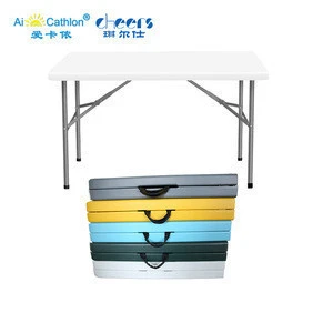 120CM Outdoor Plastic Folding Lifetime Table with Carry Handle