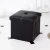 Import 12"x12"x12" Leather Multi-Function Boxes Foldable Storage Stool With Single Button Collapsible Ottoman Of Living Room from China