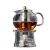 Import 14 Ounce Glass Tea Office Boil Tea Ware Pot Borosilicate Glass Cooking Glass Teapot With Warmer Set from China