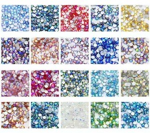 1440pcs/bag round beads flatback strass  glass crystal AB Rhinestones for nail art craft