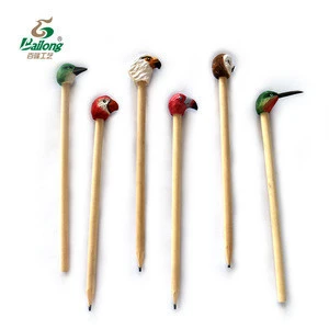 15 years factory carved souvenir animal wooden pencil