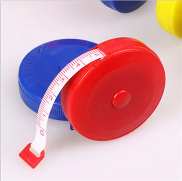 150cm/60inch round shape measure key ring tape gift promotion waist tape body tape mix color
