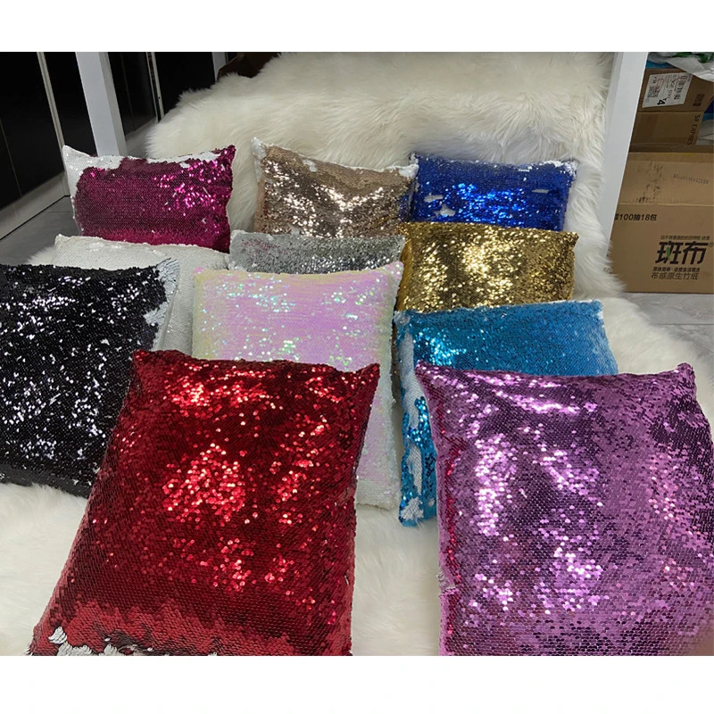 16x16 inch 40x40 cm Sublimation Flip Sequins Cushion Cover Customized Pillow Case For Decoration