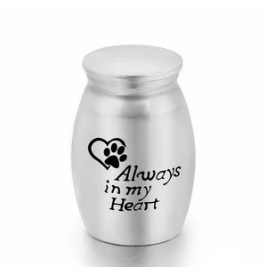 16x25 mm Aluminum alloy Cremation Urns  Pets Mini Urn Funeral Urn - Always in My Heart