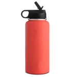 18/32/40 oz flask food grade double wall stainless steel insulated vacuum water bottle/sports bottle with 3 different lid