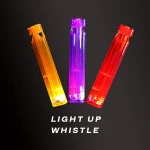 18.5cm big sound volume whistle LED Colorful Plastic Whistle with light up in the dark whistle for football match