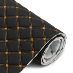 1.8M Width Embroidery Quilted Diamond Stitching  Leather For Car Seat Cover Making
