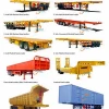 2-axle Flatbed and skeleton Container Delivery semi Trailer for sale