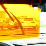 2 pieces sun visor shade mirror day and night anti-glare plastic car sun shade