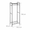 2 tier folding metal clothes hanging stand/ coat rack/coat hanger stand