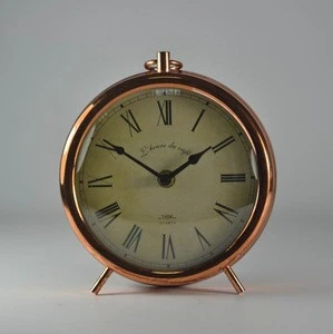 2016 Hot Selling Classical Antique Metal Desk Clock