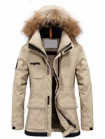 2017 Custom Wholesale Unisex Fur Hood DOWN Winter Coat for lady and men