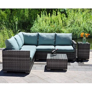 2017 new coming style outdoor furniture china rattan garden sofa set with comfortable thicker cushion