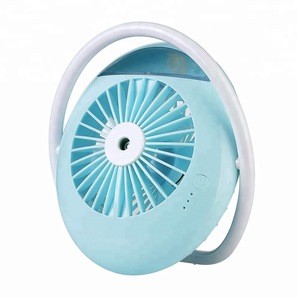 2018 hot selling product usb mini handheld circular mist fan rechargeable sprayer fans