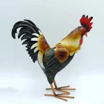 2018 New style high quality metal crafts red cock for outdoor decoration