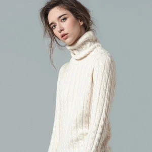 2018 wholesale fashion custom wool women high neck winter sweaters
