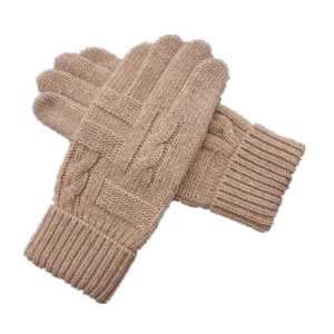 2019 Factory Price Touch Warm Screen Winter One Size Fit All Knitting Man Bulk Woolen Knit Glove