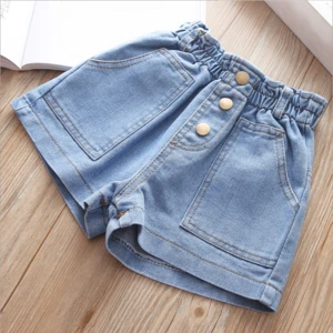 2019 New Design Fashion Girls Jeans Pants Summer Cotton Kids Denim Shorts for girls