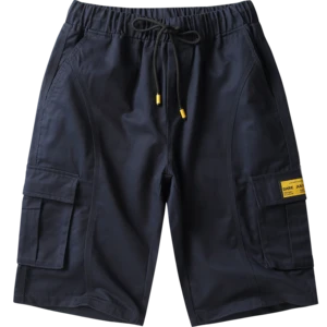2019 Pure color men&#039;s simple style cotton shorts / men&#039;s shorts