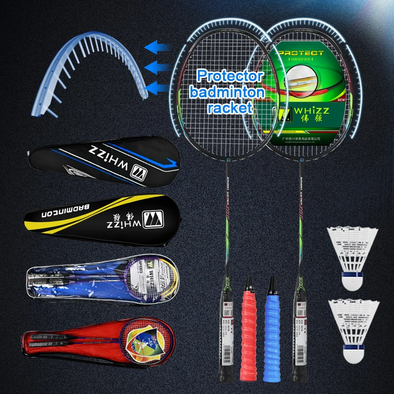 2020 hot sale  WHIZZ New Arrival Design PROTECTOR racquet STEEL Aluminum  carbon graphite  custom badminton rackets professional