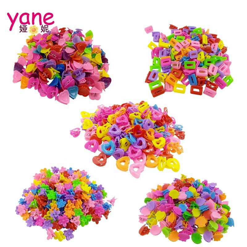 2020 Many Style Customized Kids Candy Color Plastic Small Hair Claw Butterfly Hair Clip For Baby Girls
