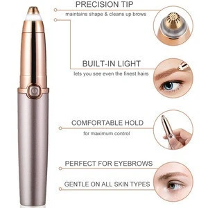 2020 new design lipstick shape professional usb rechargeable mini electric hair remover eyebrow trimmer for women