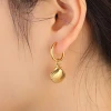 2020 New Sea Shell Earrings For Women Gold Color Round  Drop Shell Earrings Summer Beach Ladies Fashion Jewelry