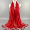 2021 factory direct approval new fashion cotton tassels plus gold silk fashion shawl autumn and winter warm scarf