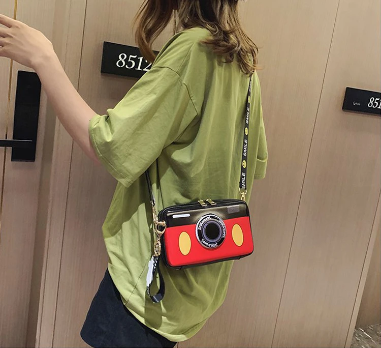 2021 fashion desinger handbags camera shaped single ladies shoulder crossbody bag girl cute women purses with guitar strap