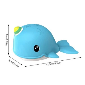 2021 Funny Narwhal Wind Up Baby Shower Swimming Water Spray Happy Bath Bathroom Toys