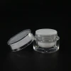 20g 50g empty cosmetic jar loose powder container with black/clear/white screw cap