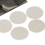 20MM Bowl Shaped Stainless Steel Copper Reusable Tobacco Smoking Pipe Round Silver Screen Filter Wire Mesh