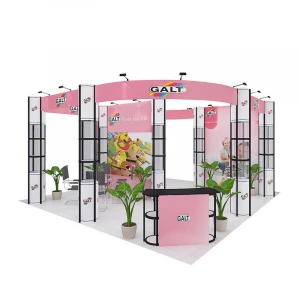 20x20ft outdoor trade fair stands modular reusable exhibition advertising portable booth table display design