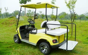 2+2 Yellow Ezgo Classic Golf Carts for sale