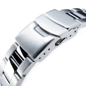 22MM 316L Solid Stainless Steel Brushed Metal Watch Band