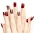 Import 24pcs stick on nails  Shining  Wearable  Flash Powder  Tips nail charms fale nails press designs from China