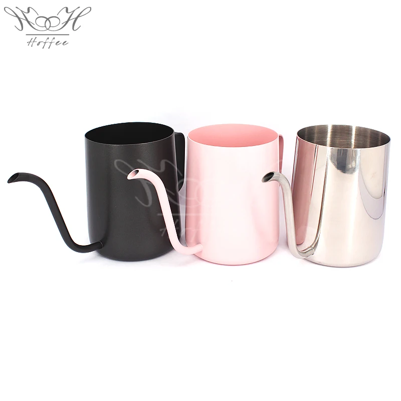 250ml / 350ml / 600ml Stainless Steel Long Narrow Spout Gooseneck Coffee Kettle For Home Use