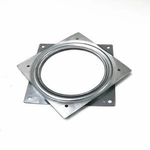 2&quot;/3&quot;/4&quot;/6&quot; Galvanized Square Swivel Plate 360 Degree Full Ball Bearing Rotating Plate for Storage Rack