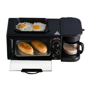 3 in 1 breakfast maker includes Smart toaster convection oven fry pan and coffee machine